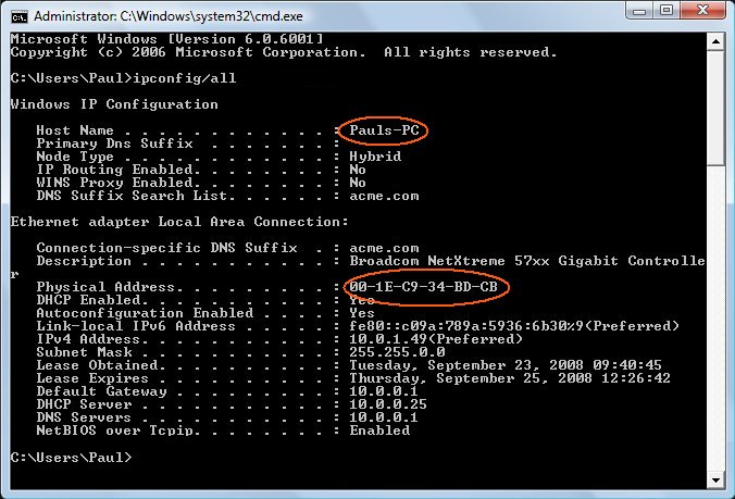 get hp serial number from command prompt